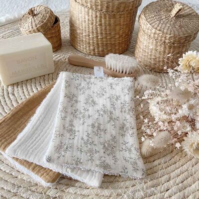 Maxi organic sponge washcloths AGATHE collection