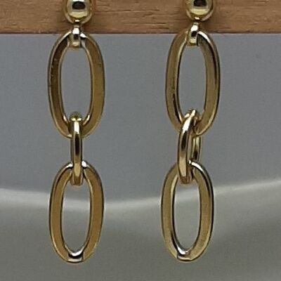 Lenker earring anchor stainless steel gold