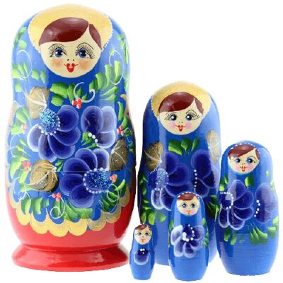 Blue Matryoshka 15cm