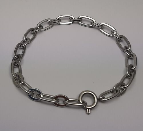 Lenker armband anker stainless steel zilver