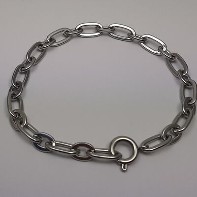 Lenker Armband Anker Edelstahl Silber