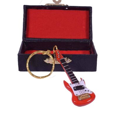 Portachiavi in miniatura per chitarra elettrica 7 cm