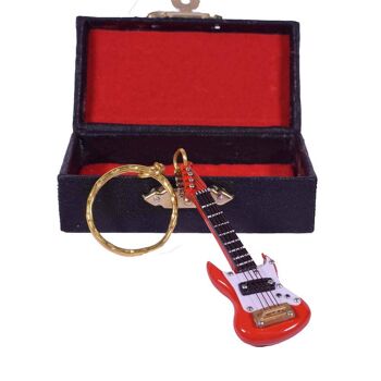 Porte-clés miniature guitare électrique 7cm