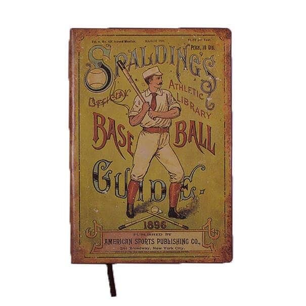 Floral PU Notebook A5 Baseball