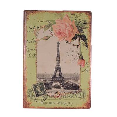 Floral PU Notebook A5 Eiffel Tower