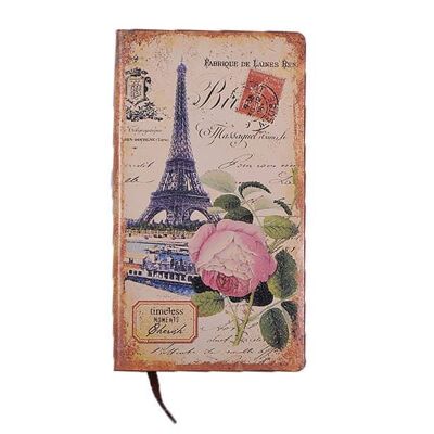 Floral PU Notebook A5 Eiffel Tower - mod2