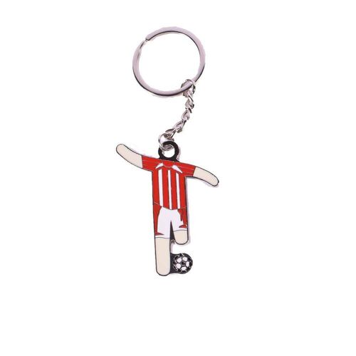 Football Keychain Soccer -Red & White