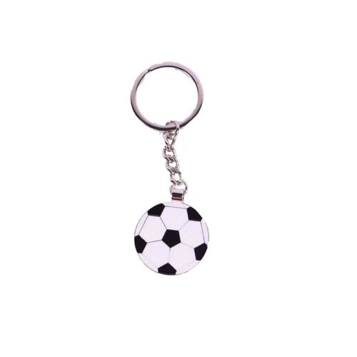 Football Keychain Soccer Ball - Black & White