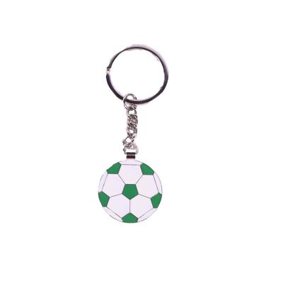 Pallone da calcio portachiavi da calcio - verde e bianco