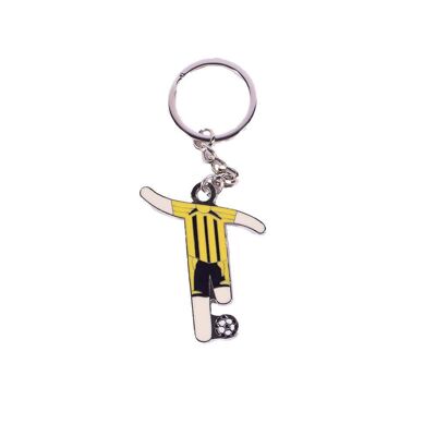 Football Player Keychain - Yellow & Black
