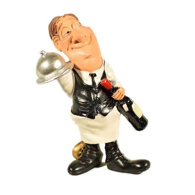 Humorous Figurine Waiter 8cm
