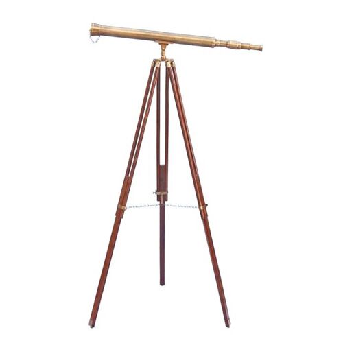 Metal Antique Style Telescope on Tripod 100x152cm