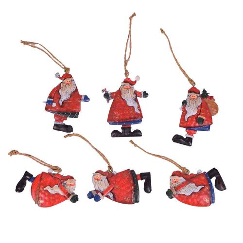 Metal Christmas Ornaments Santa