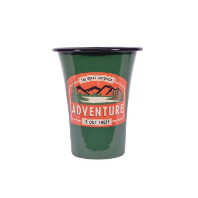 Metal Cup Adventure Green 12cm