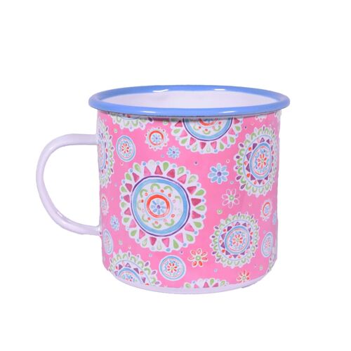 Metal Cup Boho Pink 11cm