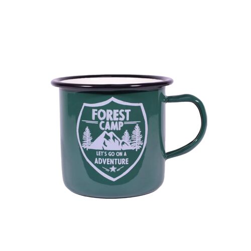Metal Green Cup Forest Camp 9.5cm