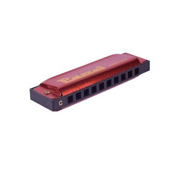 Harmonica Métal 10cm - ROUGE