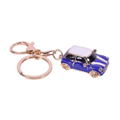 Porte-clés Métal Mini Voiture Bleue