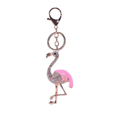 Metall-Schlüsselanhänger Flamingo