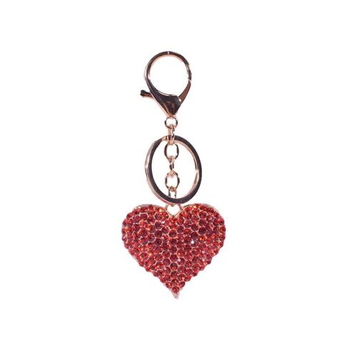 Metal Keychain Red Heart