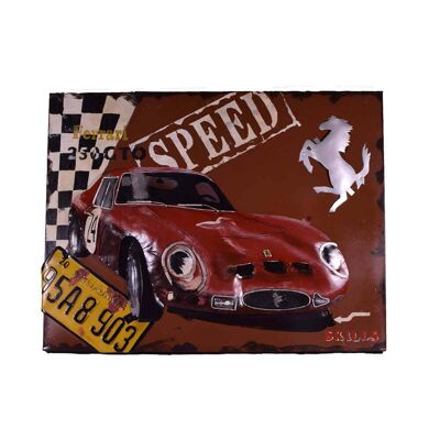 Metal Wall Painting Art with Car 250 GTO