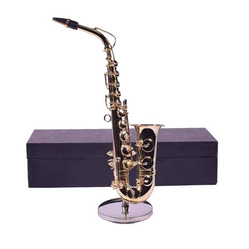 Mini Alto Saxophone Lacquer with Stand 1:6