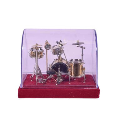 Mini Drum Kit Miniatur 14cm - Gold