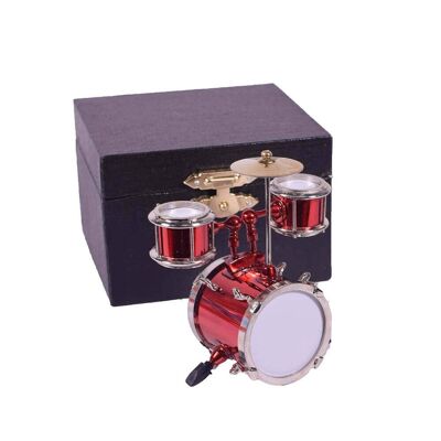 Mini Drum Kit Miniatura 8cm - Rojo