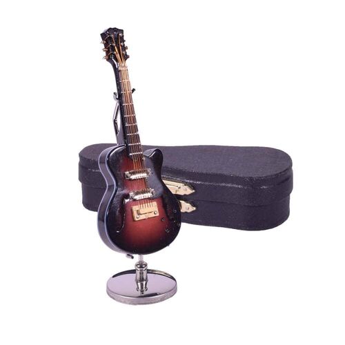 Mini Electric Guitar Miniature with Stand 10cm