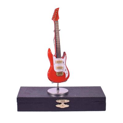 Mini-E-Gitarren-Miniatur mit Ständer 16 cm