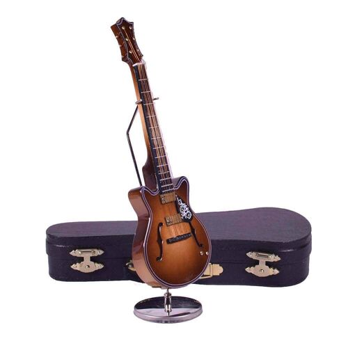 Mini Jazz Guitar Miniature with Stand 20cm