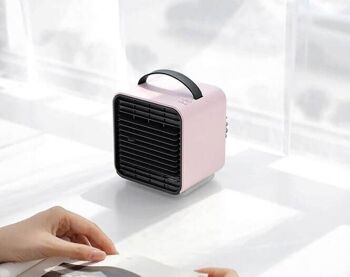 Mini Ventilateur De Climatisation Négatif Portable - Rose