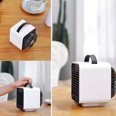 Mini Ventilateur de Climatisation Négatif Portable - Blanc