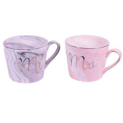 Mr & Mrs Mug Gift Set di 2 - mod5