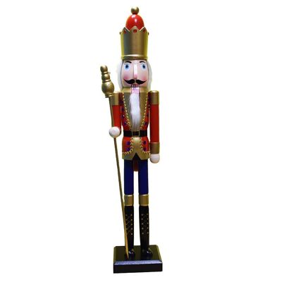 Soldato in legno Schiaccianoci Decorazioni natalizie Cavaliere 90cm
