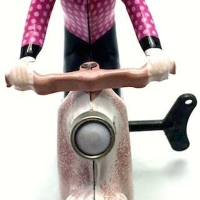 Pink Tin Scooter Girl 18cm