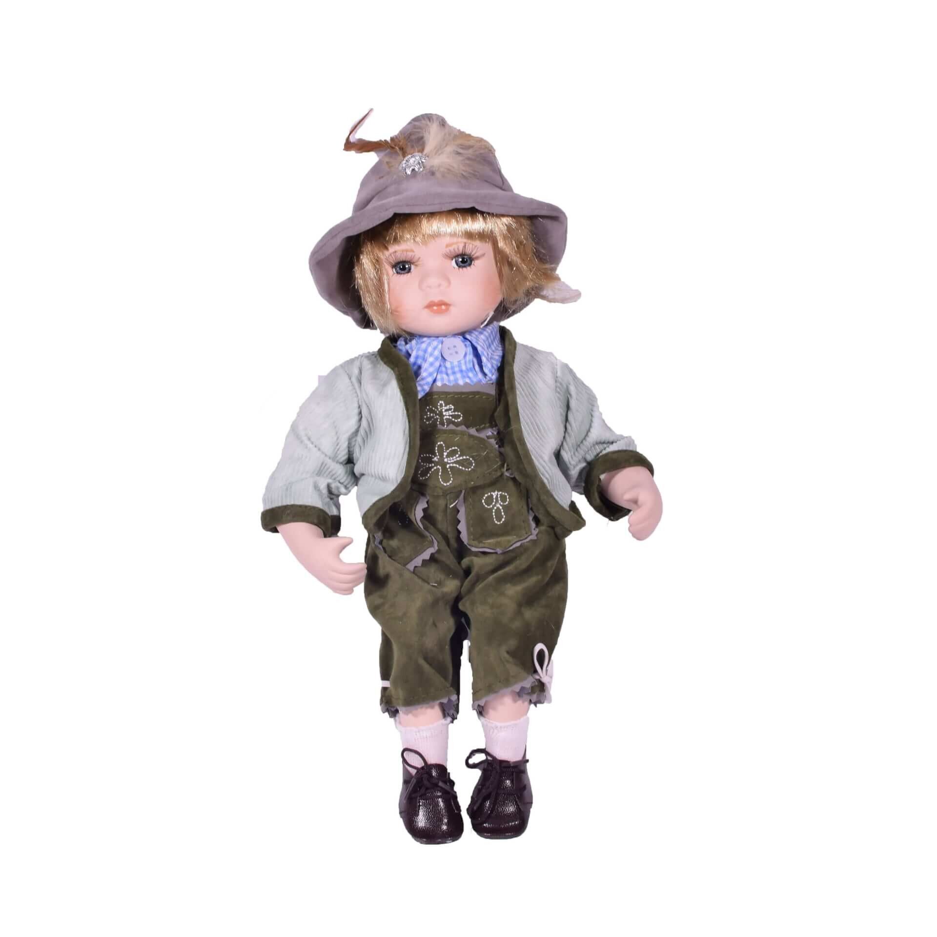 Bambola Tradizionale Ragazzo in Porcellana 30,5 cm