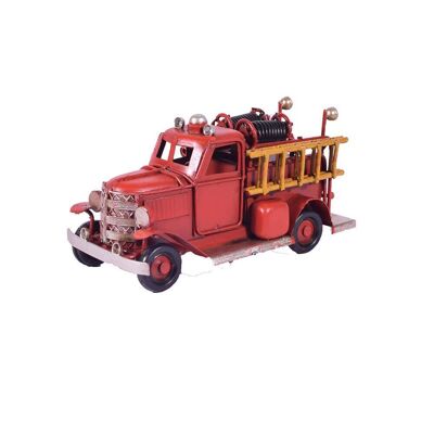Miniatura camion dei pompieri rosso 11 cm