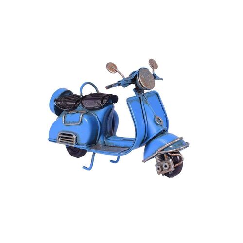 Retro Blue Scooter Miniature 11.5cm