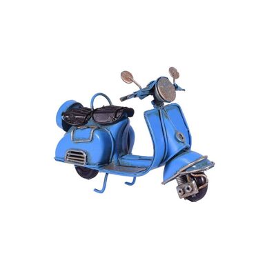 Miniatura scooter blu retrò 11,5 cm