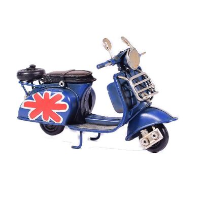 Miniatura scooter blu retrò 11 cm