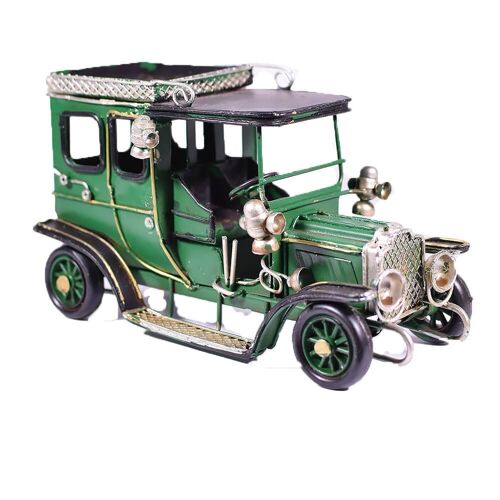 Retro Green Car Antique 16cm