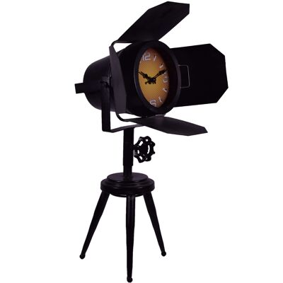 Retro Metal Clock Tripod Loft Projector 51.5cm