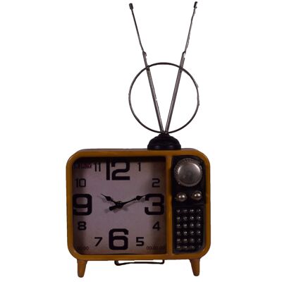 Retro Metall Uhr TV 25cm