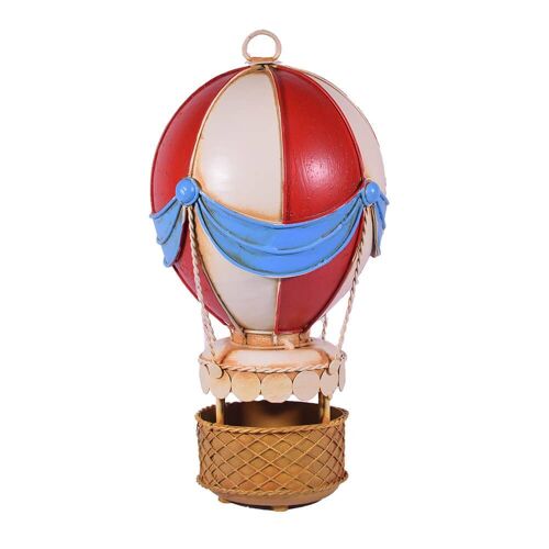 Retro Metal Hot Air Balloon Ornament 24cm