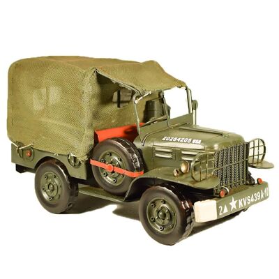 Camion dell'esercito militare in metallo retrò 30 cm