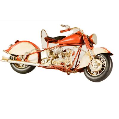 Retro Metall Orange Motorrad 28cm