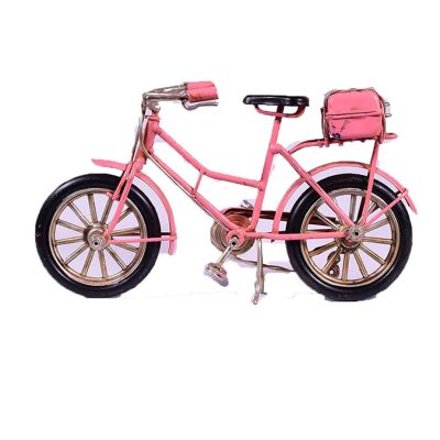 Bicicletta retrò in metallo rosa 16 cm
