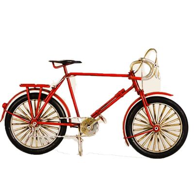 Bicicletta rossa in metallo retrò 23 cm