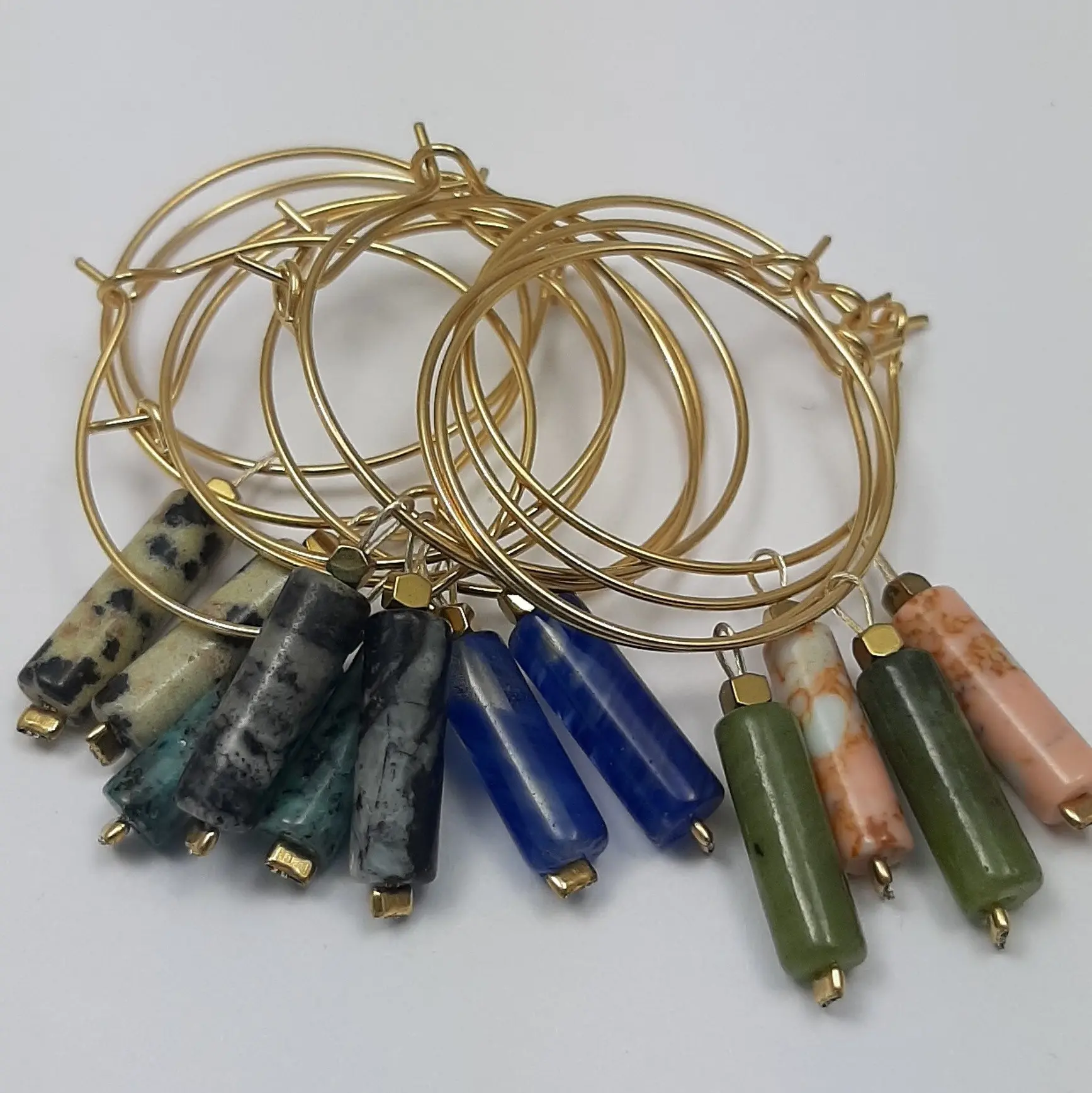 Buy wholesale Luna stainless steel gold wet stone Tube 6pcs